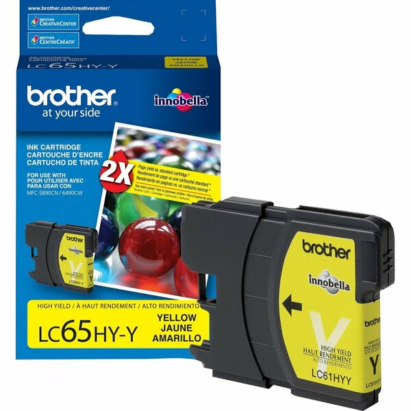 Brother International High Yield Yellow Ink LC65HYY